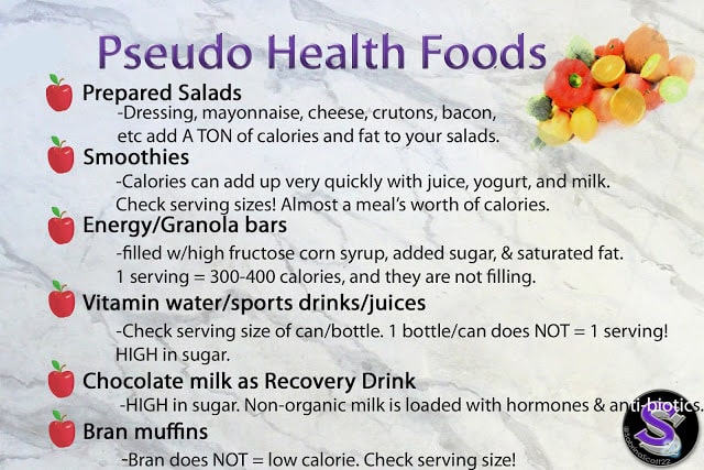 Pseudo Health Foods အရေဖျားလှီးပြီးရင် ရှောင်ပါ။