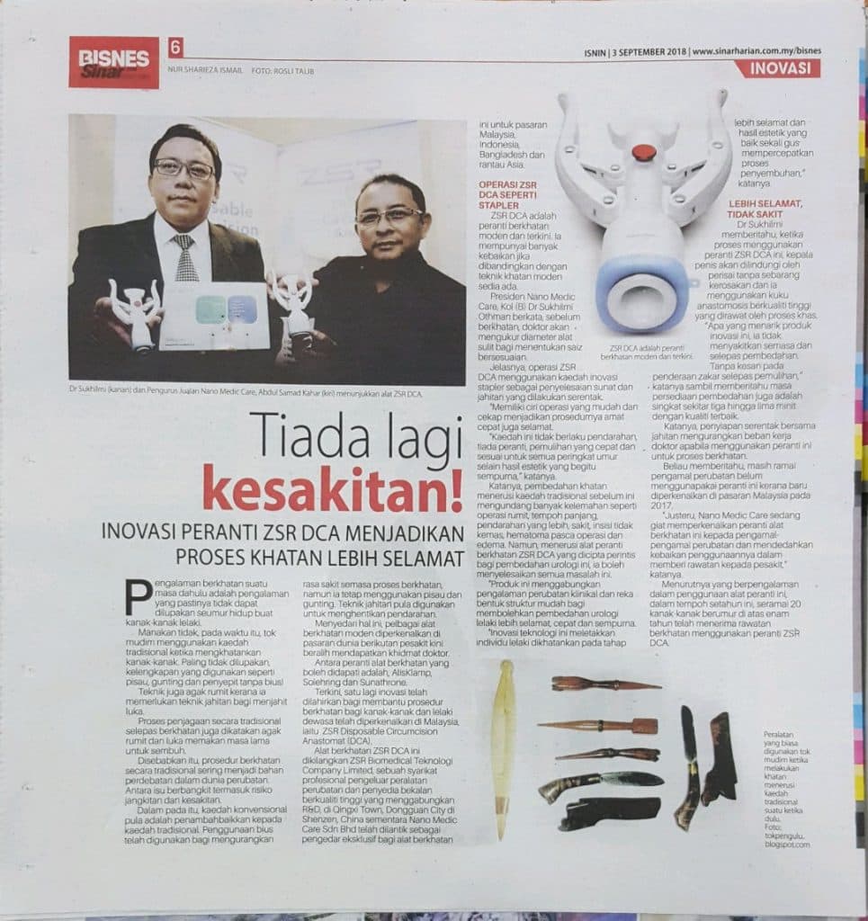 Zsr circumcision malaysia newspaper business