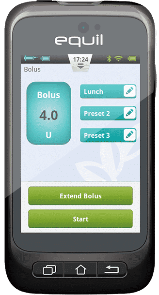 Equil - pam insulin tanpa tiub dengan tangkapan skrin.